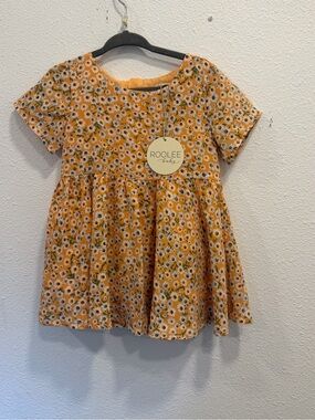 Roolee Yellow Floral Casual Kids Dress